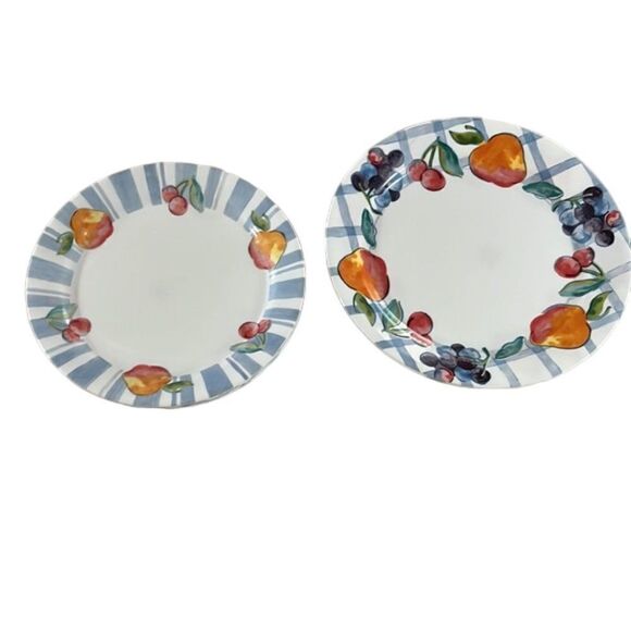 Corelle Fruit Too Plates Dinner Plates Luncheon Plates Set of 6 - Picture 2 of 8